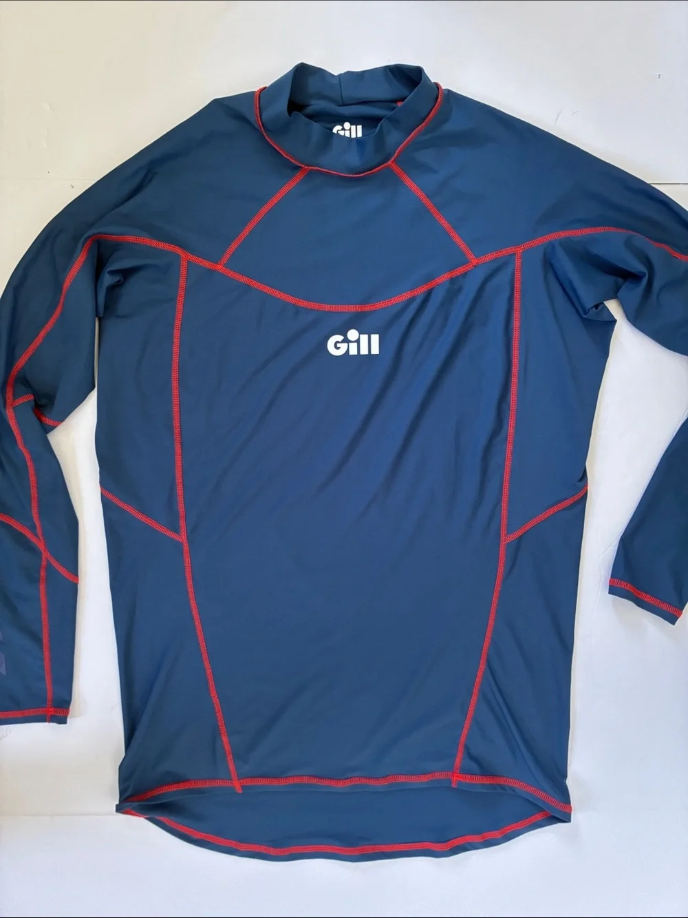 Gill Men’s Pro Rash Vest Shirt Navy Long-Sleeve Rash Guard UV 50+ Large
